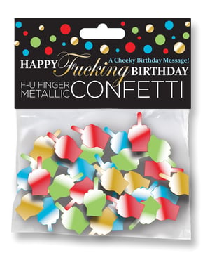 Happy Fucking Birthday FU Finger Confetti by Candy Prints product image