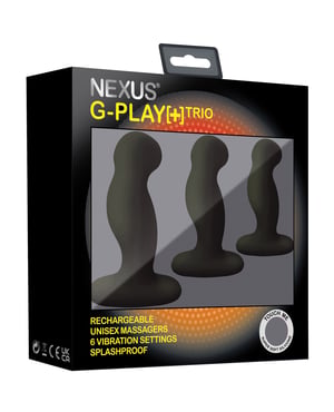 Nexus G Play Trio Rechargeable Massagers – Black by Nexus product image