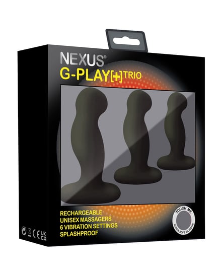 Nexus G Play Trio Rechargeable Massagers – Black by Nexus product image