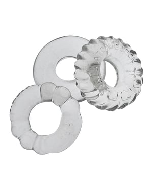 Oxballs Bonemaker 3 Pack Cockring Kit – Clear by Oxballs product image
