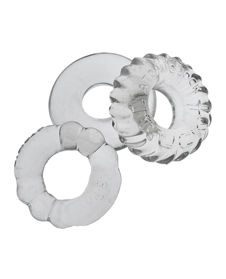 Oxballs Bonemaker 3 Pack Cockring Kit – Clear by Oxballs product image