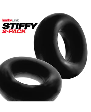 Hunky Junk Stiffy 2 Pack Cockrings – Tar Ice by Hunky Junk product image