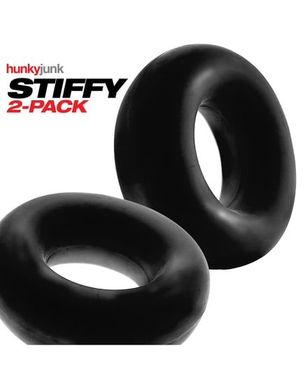 Hunky Junk Stiffy 2 Pack Cockrings – Tar Ice by Hunky Junk product image