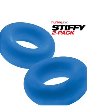 Hunky Junk Stiffy 2 Pack Cockrings – Teal Ice by Hunky Junk product image