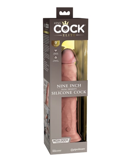 King Cock Elite 9″ Dual Density Silicone Cock – Light by King Cock Elite product image