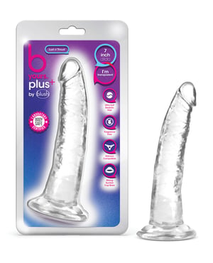 Blush B Yours Plus 7″ Lust n’ Thrust Dildo – Clear by B Yours Plus product image