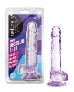 Blush Naturally Yours 7″ Crystalline Dildo – Amethyst by Naturally Yours product image