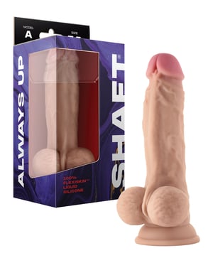 Shaft Model A Flexskin Liquid Silicone 7.5″ Dong w/Balls – Pine by Shaft product image