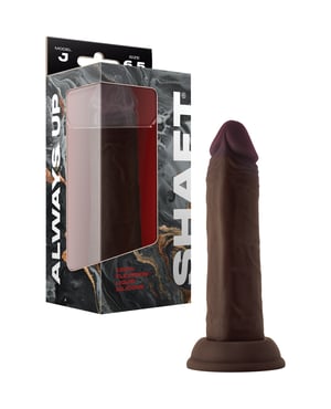 Shaft Model J Flexskin Liquid Silicone 6.5″ Dong – Mahogany by Shaft product image