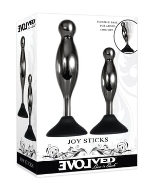 Evolved Joy Sticks 2 pc Plug Set – Black/Chrome by Evolved product image