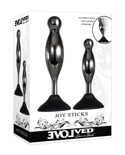 Evolved Joy Sticks 2 pc Plug Set – Black/Chrome by Evolved product image