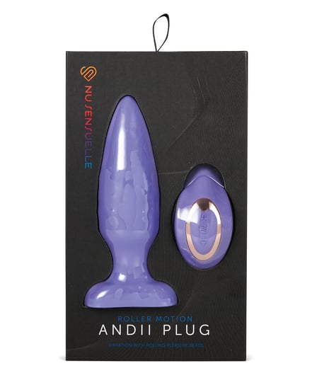 Nu Sensuelle Andii Vertical Roller Motion Butt Plug – Ultra Violet by Nu Sensuelle product image