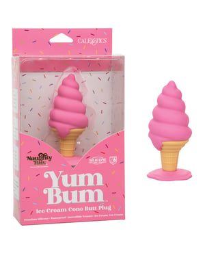 Naughty Bits Yum Bum Ice Cream Cone Butt Plug – Pink by Naughty Bits product image