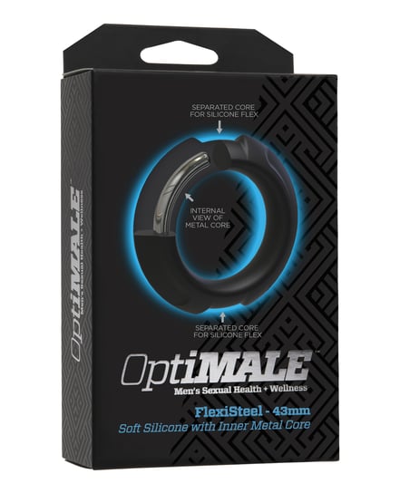 OptiMale FlexiSteel Cock Ring – 43 mm Black by OptiMale product image