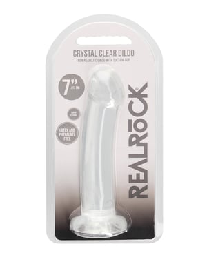 Shots RealRock Crystal Clear 7″ Dildo – Transparent by RealRock product image