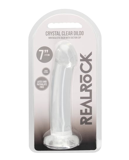 Shots RealRock Crystal Clear 7″ Dildo – Transparent by RealRock product image