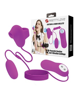 Pretty Love Suction & Vibro Bullets – Fuchsia by Pretty Love product image