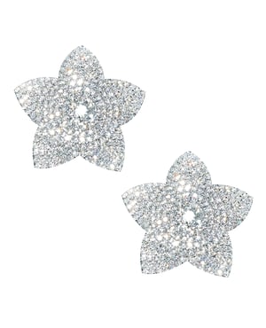 Neva Nude Burstin Blooms Crystal Jewel Reusable Silicone Nipple Pasties – Clear O/S by Neva Nude product image