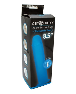 Get Lucky 8.5″ Glow in the Dark Periwinkle Peen Dildo by Get Lucky product image