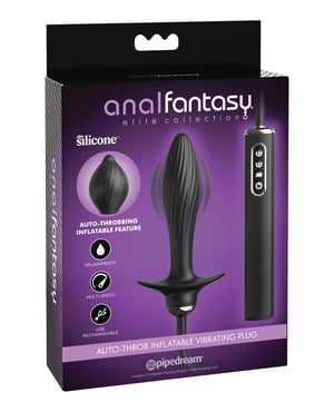 Anal Fantasy Elite Collection Auto Throb Inflatable Vibrating Plug – Black by Anal Fantasy Elite Collection product image