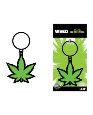Wood Rocket Weed Pot Leaf Keychain – Green by Wood Rocket product image