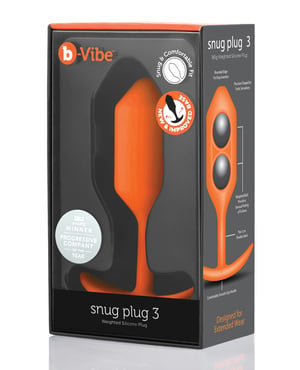 b-Vibe Weighted Snug Plug 3 – 180 g Orange by b-vibe product image