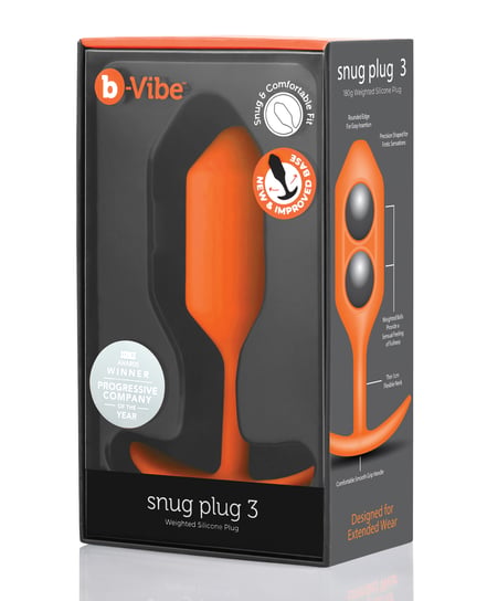 b-Vibe Weighted Snug Plug 3 – 180 g Orange by b-vibe product image