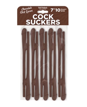 Cock Suckers Pecker Straws – Chocolate Lovers Pack of 10 by Cock Suckers product image