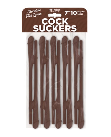 Cock Suckers Pecker Straws – Chocolate Lovers Pack of 10 by Cock Suckers product image