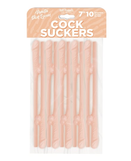 Cock Suckers Pecker Straws – Vanilla Lovers Pack of 10 by Cock Suckers product image