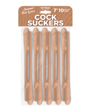 Cock Suckers Pecker Straws – Caramel Lovers Pack of 10 by Cock Suckers product image