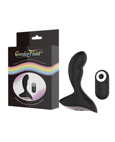 Gender Fluid Rumble Anal Vibe w/Remote – Black by Gender Fluid product image