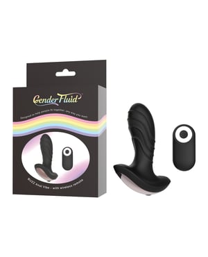 Gender Fluid Buzz Anal Vibe w/Remote – Black by Gender Fluid product image