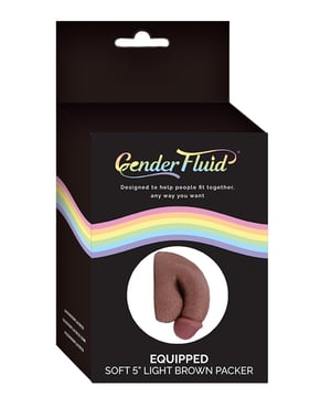 Gender Fluid 5″ Equipped Soft Packer – Light Brown by Gender Fluid product image