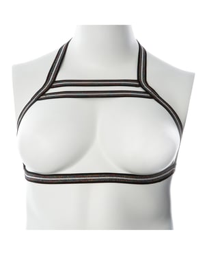 Gender Fluid Silver Lining Harness – XL-XXXL Black/Silver by Gender Fluid product image