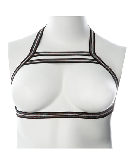 Gender Fluid Silver Lining Harness – XL-XXXL Black/Silver by Gender Fluid product image