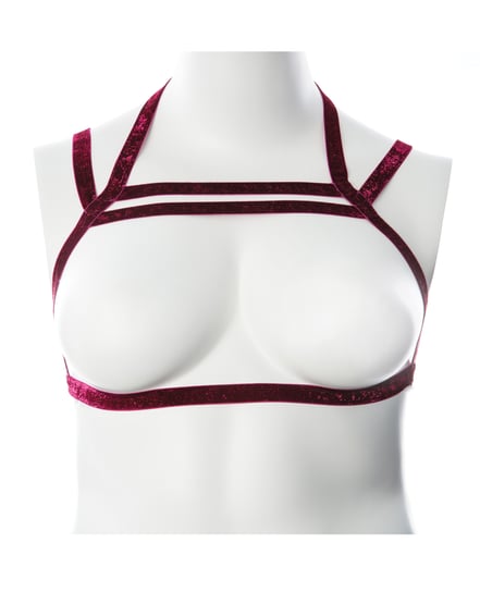 Gender Fluid Sugar Coated Harness – S-L Raspberry Glitter by Gender Fluid product image
