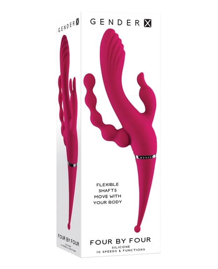 Gender X Four by Four Vibrator – Burgundy by Gender X product image