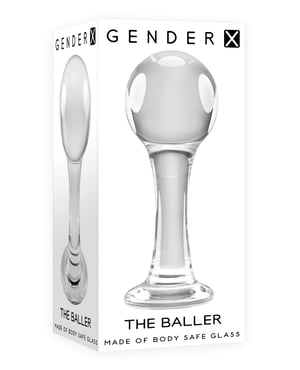 Gender X The Baller Glass Plug – Clear by Gender X product image