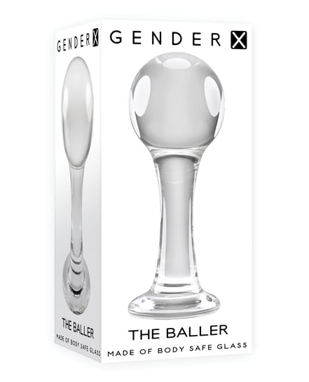 Gender X The Baller Glass Plug – Clear by Gender X product image