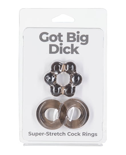 Got Big Dick 2 Pack Cock Rings – Black by Power Bullet product image
