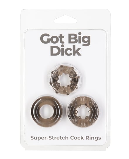 Got Big Dick 3 Pack Cock Rings – Black by Power Bullet product image