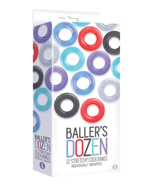 The 9’s Baller’s Dozen Original 12 pc Cockring Set – Asst. Colors by The 9s product image
