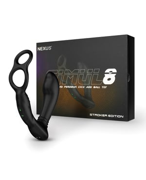 Nexus Simul8 Dual Anal & Perineum Cock & Ball – Black by Nexus product image