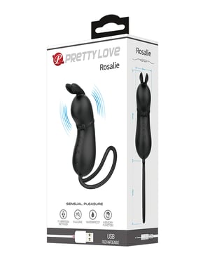 Pretty Love Rosalie Tethered Clit Stimulator – Black by Pretty Love product image