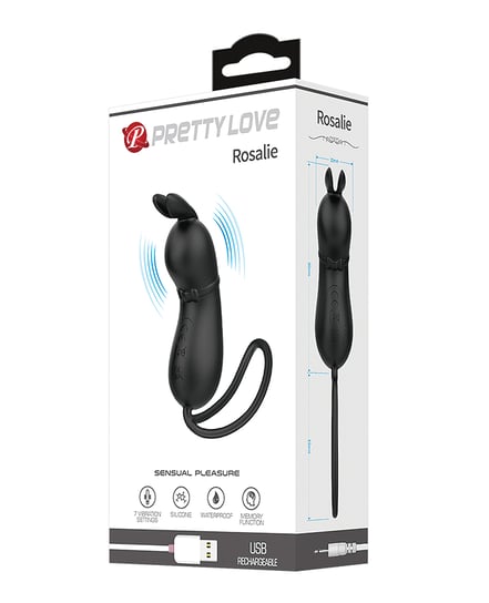 Pretty Love Rosalie Tethered Clit Stimulator – Black by Pretty Love product image