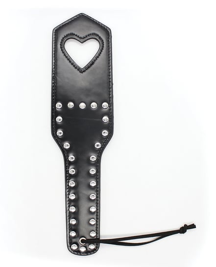 Plesur Cut-Out Heart w/Studs Paddle – Black by Plesur product image