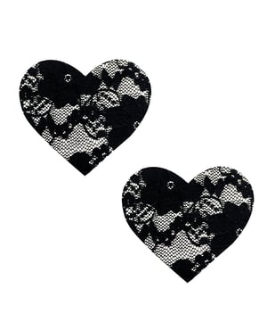 Neva Nude Lace Heart Pasties – Black O/S by Neva Nude product image