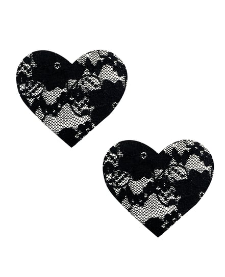 Neva Nude Lace Heart Pasties – Black O/S by Neva Nude product image