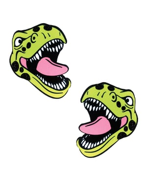 Neva Nude Black Light Dinosaur Pasties – Green O/S by Neva Nude product image